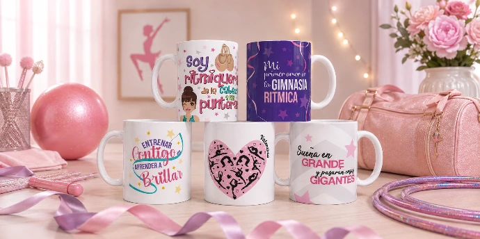 tazas personalizadas gimnasia rítmica para gimnastas regalo original deportistas diseñadas por Enna Blues dos