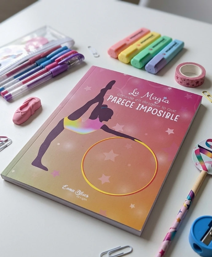 Cuaderno la magia está en el esfuerzo de gimnasia rítmica para gimnastas a la venta en Amazon