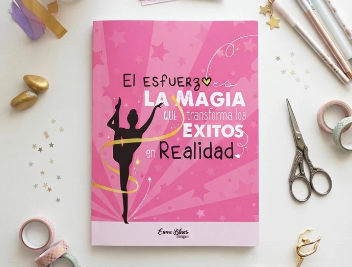 Cuaderno de Enna Blues para gimnastas de Gimnasia Rítmica El esfuerzo es la magia que convierte los éxitos en realidad color rosa para niñas y entrenadoras a la venta en Amazon
