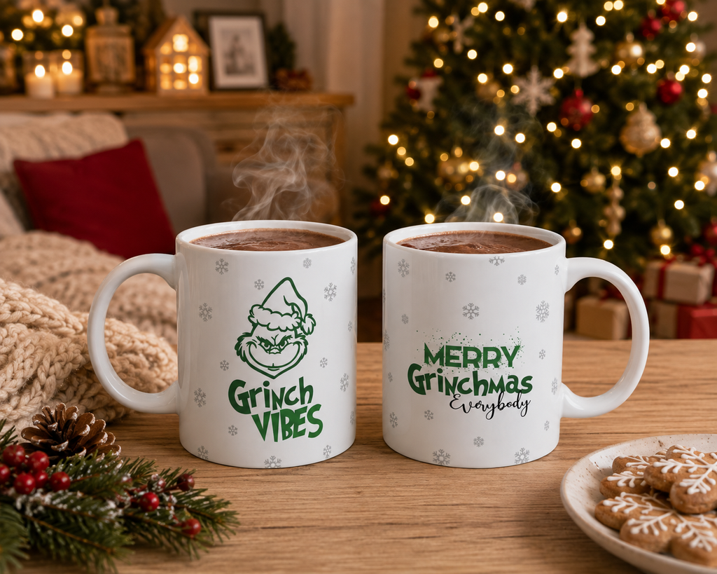 Taza Vibes Grinch Navidad Verde