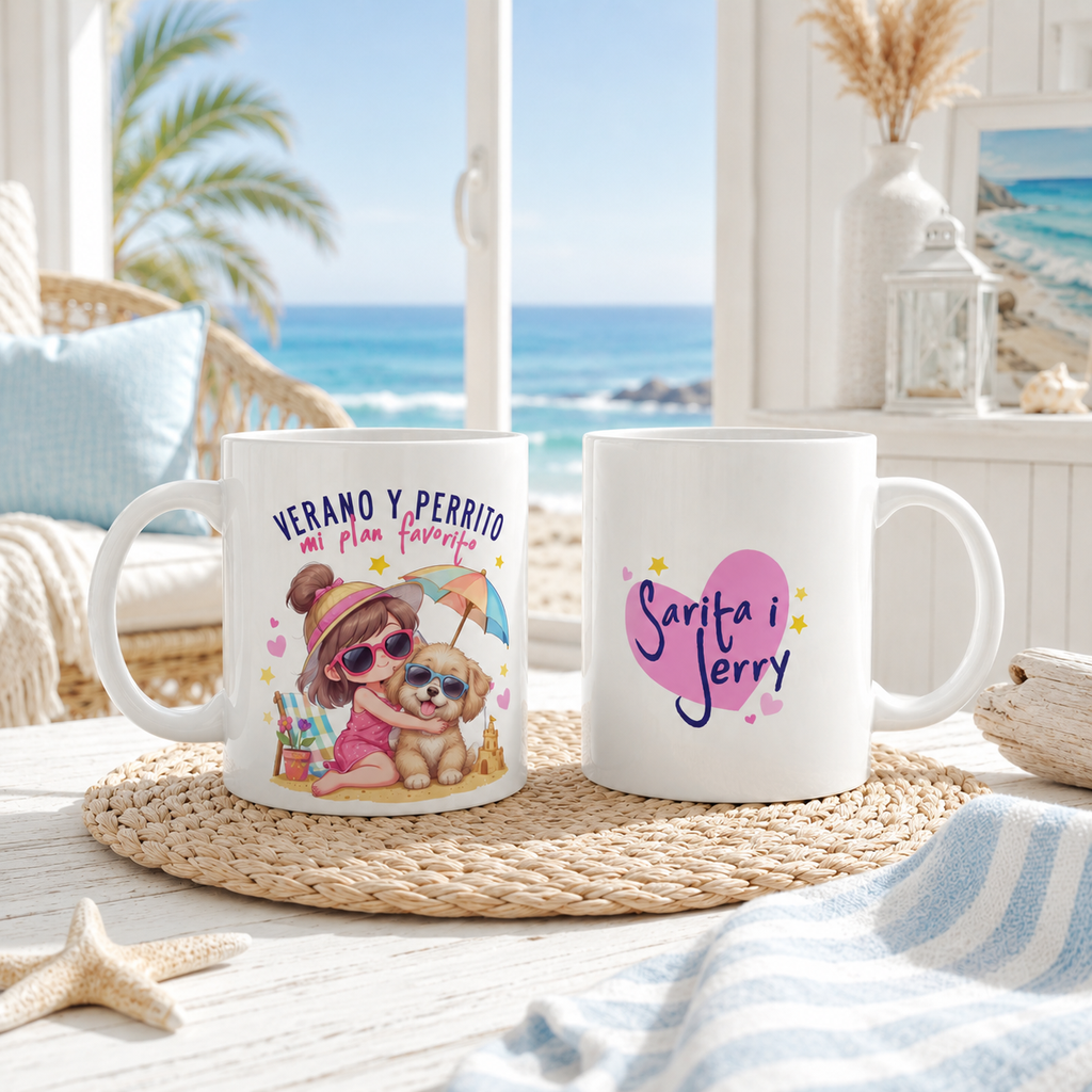 Taza Verano y Perrito Mi Plan Favorito