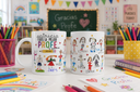 Taza personalizada Dibujos Regalo Profe Clase Colegio