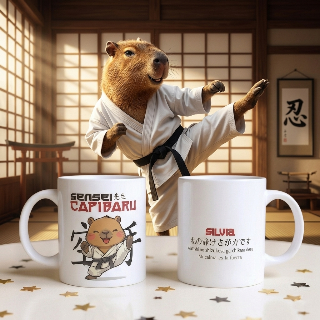 Taza Sensei Capibaru Karate Calma