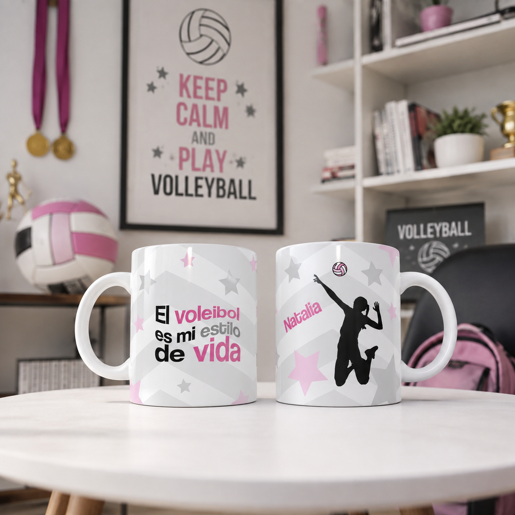 Taza Voleibol Estilo de Vida