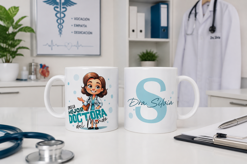 Taza Mejor Doctora del Mundo Personalizada