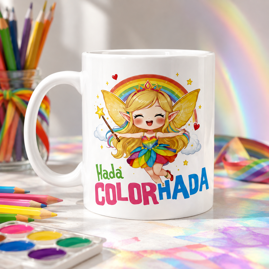 Taza personalizada Hada Colorada