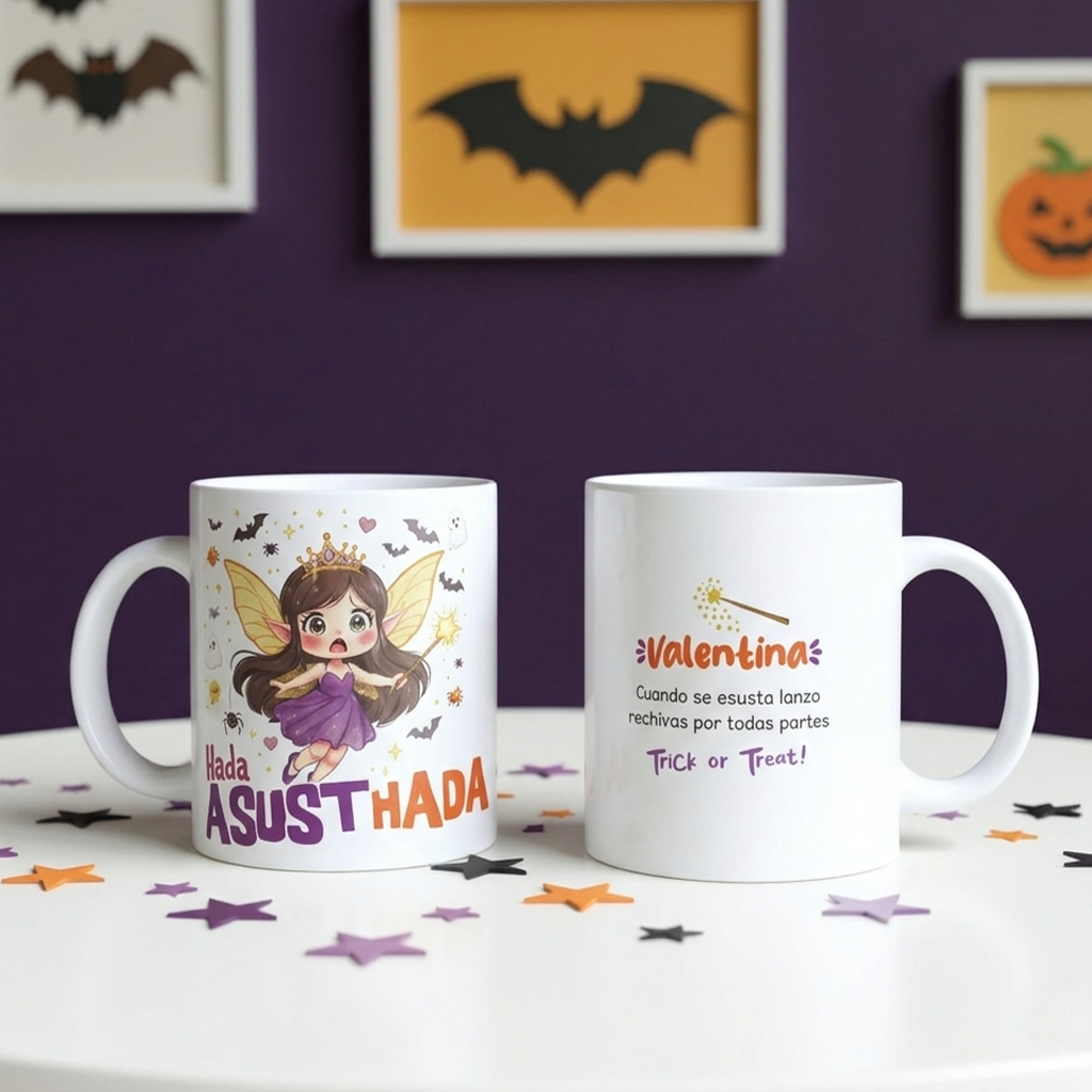 Taza personalizada Hada Asustada