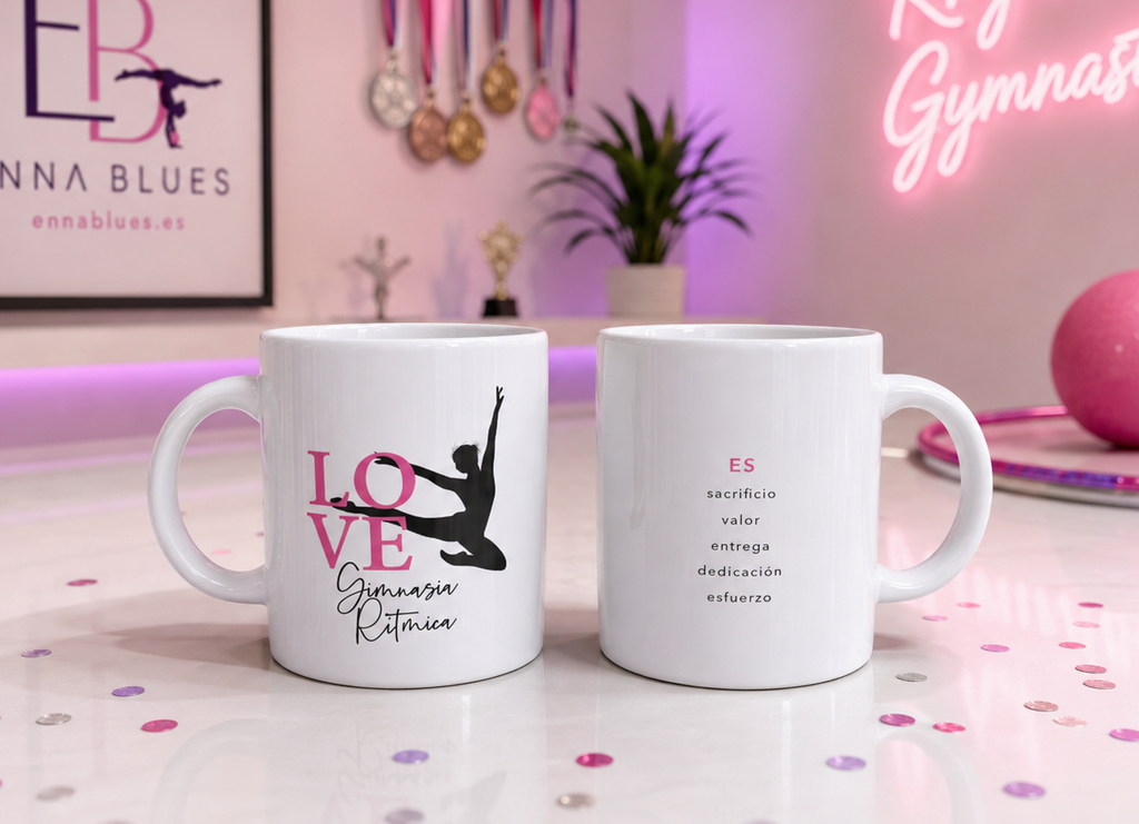 Taza personalizada rítmica LOVE gimnasia