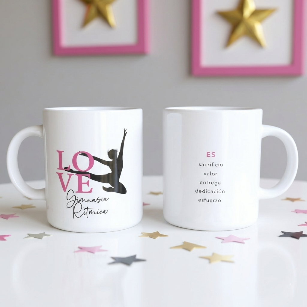 Taza personalizada rítmica LOVE gimnasia