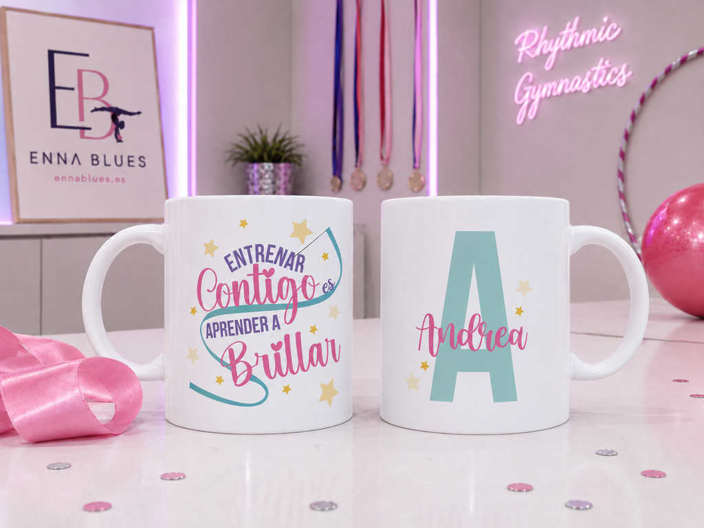 Taza personalizada rítmica entrenadora brillar
