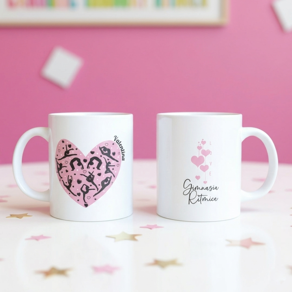 Taza personalizada rítmica Corazón Gimnasta