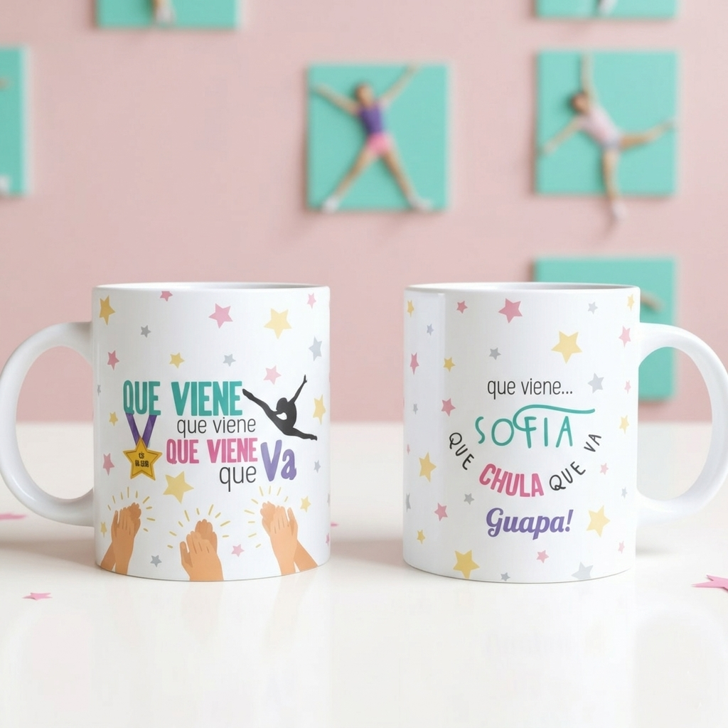 Taza personalizada rítmica Que viene, que va