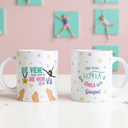 Taza personalizada rítmica Que viene, que va