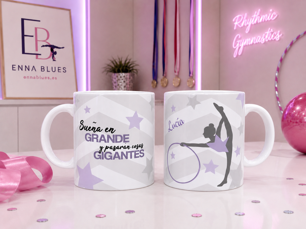 Taza personalizada Sueña en grande (Aro)