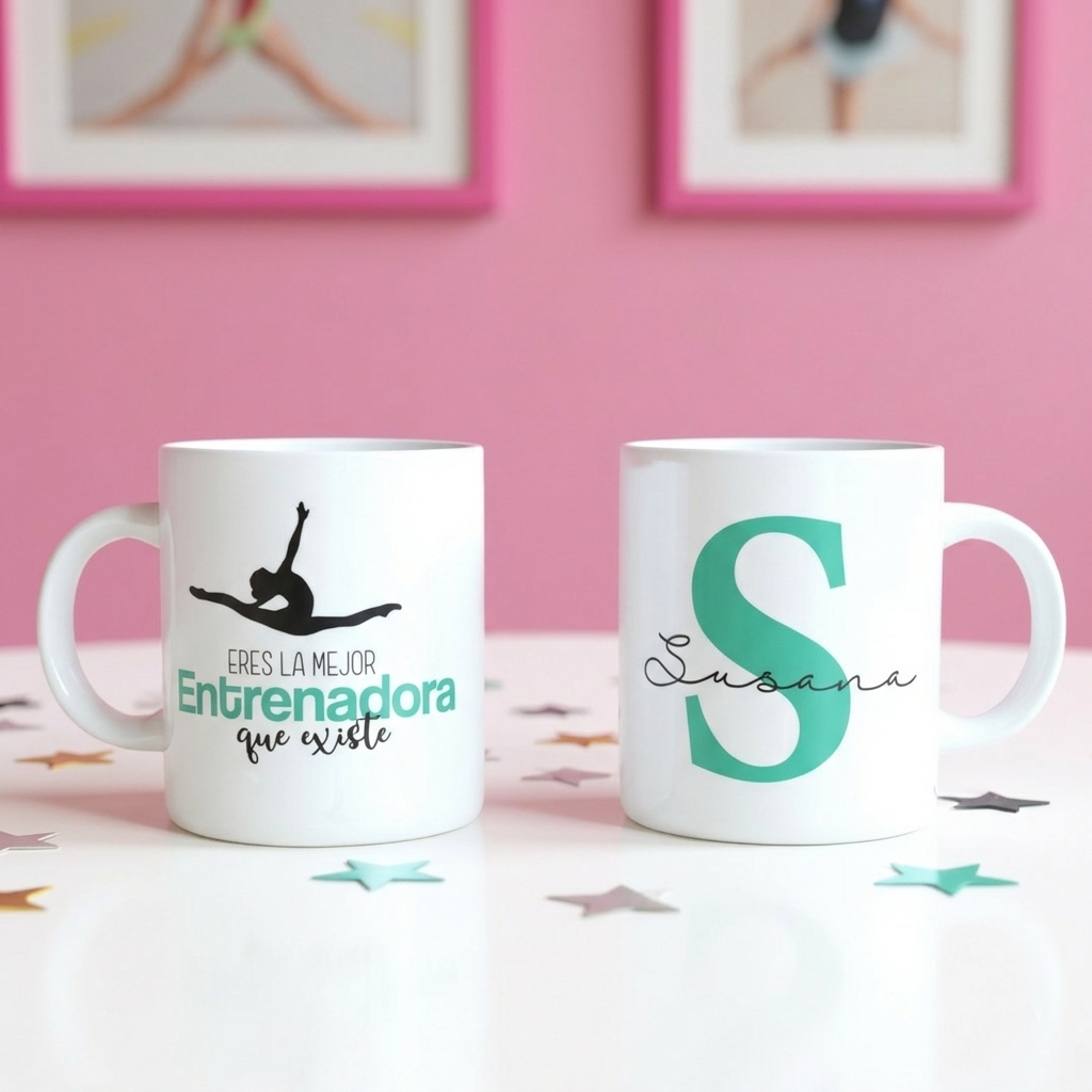 Taza personalizada entrenadora rítmica (rosa)