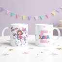 Taza personalizada niña unicornio cumpleaños