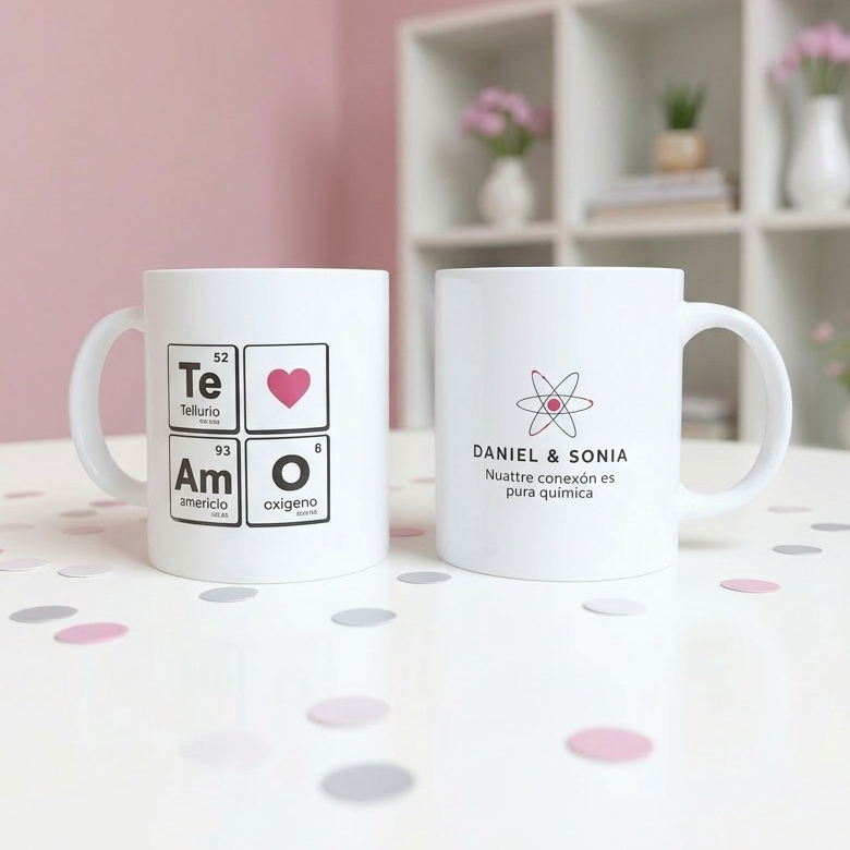 Taza personalizada parejas Pura Química