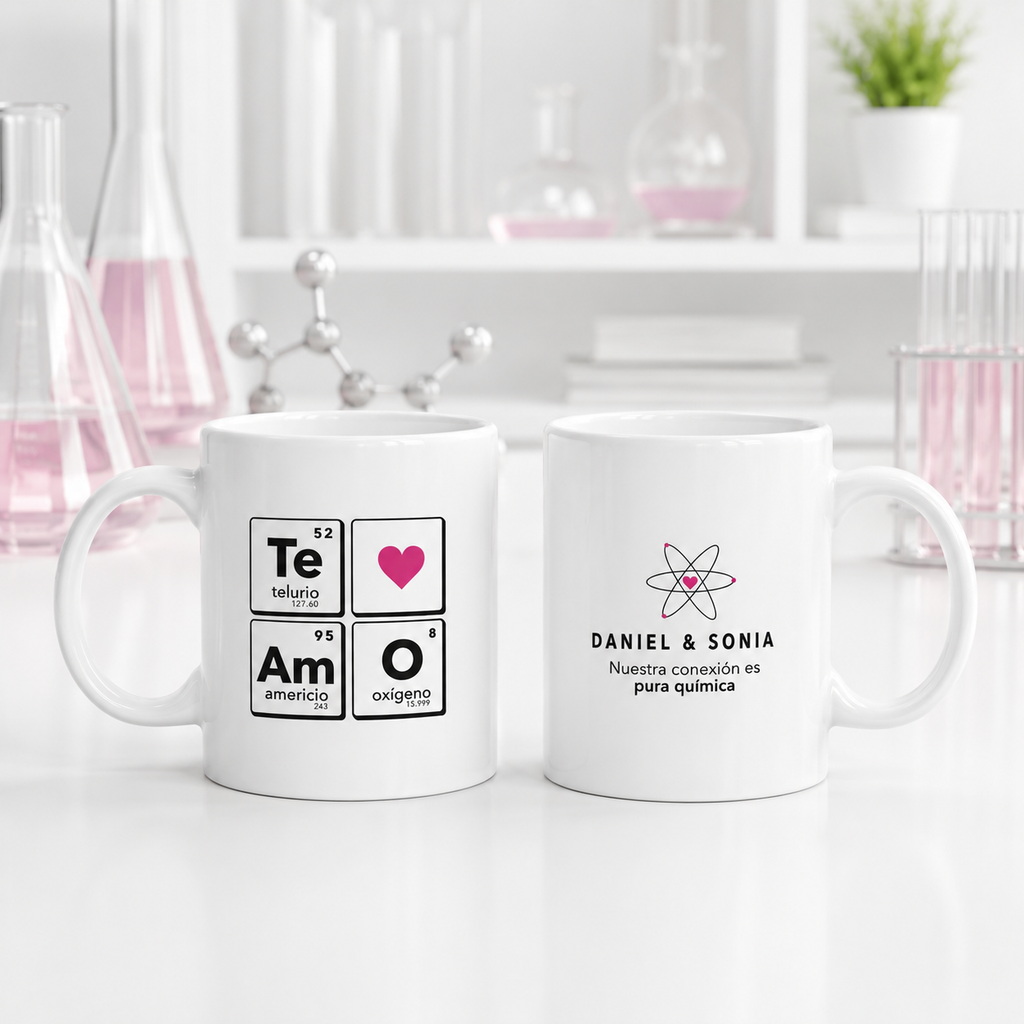 Taza personalizada parejas Pura Química