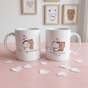 Taza Personalizada Abrazo ositos parejas