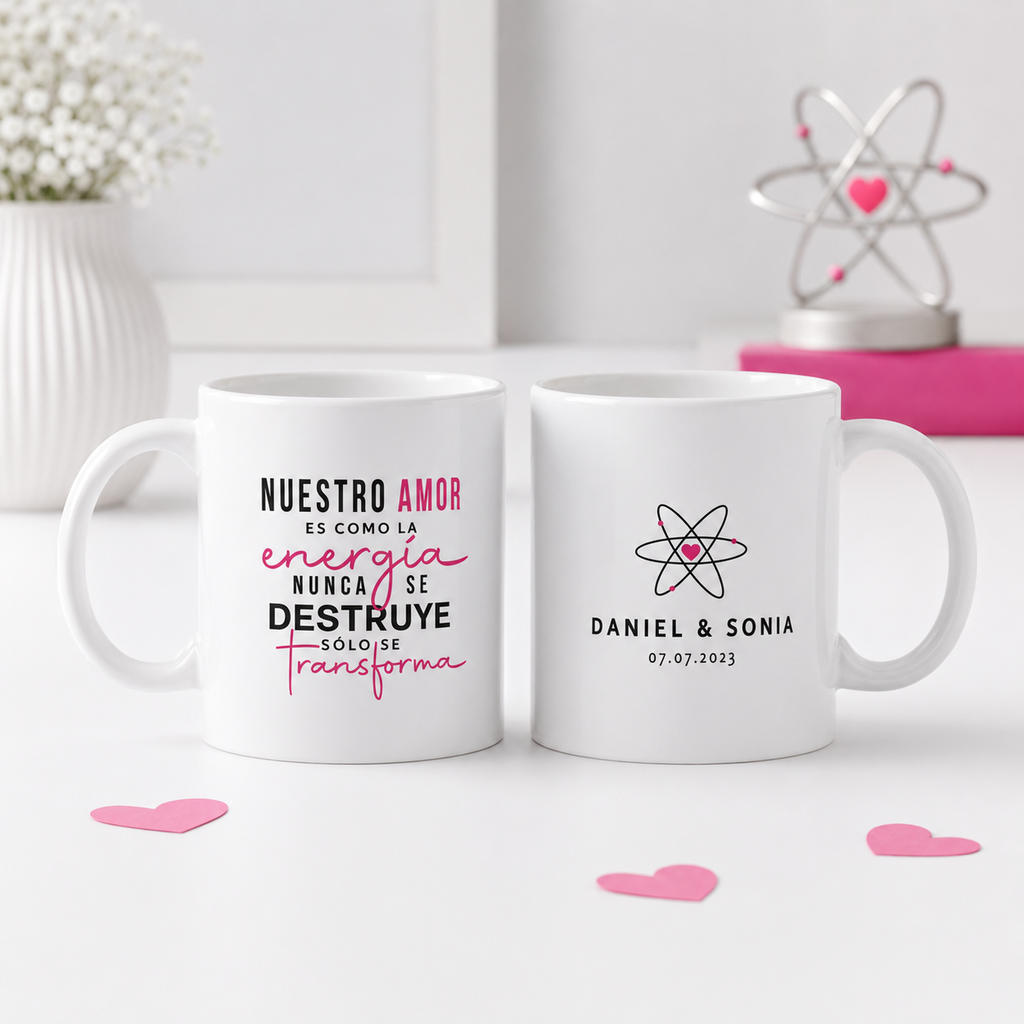 Taza personalizada parejas Energía