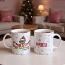 Taza Personalizada Grinch Rosa Navidad