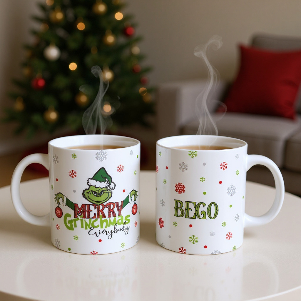 Taza Personalizada Grinch Navidad Rojo